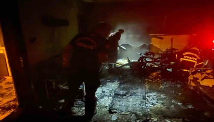 Kahramanmaraşta ev yangını