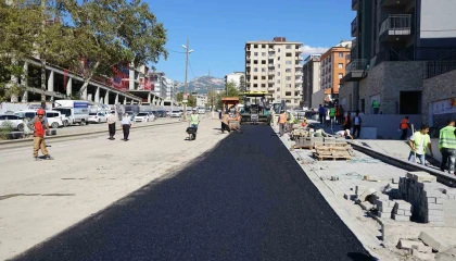 Kahramanmaraşta kentsel tasarım alanlarında ulaşım çalışması