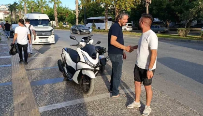 Motosikletleri karıştırıp başka motora binip gitti, polisin araması ile motosikleti geri getirdi