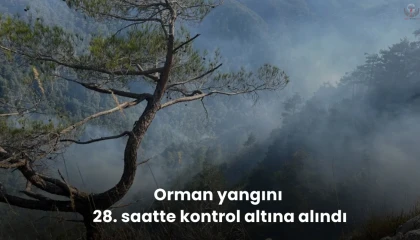 Orman yangını 28. saatte kontrol altına alındı