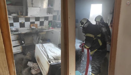 Reyhanlıda evin mutfağında yangın çıktı