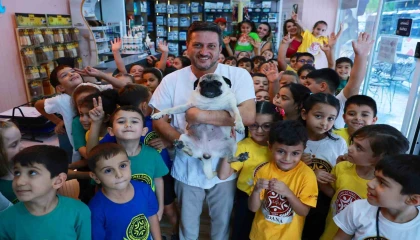 Şila ile ilkokul öğrencilerine hayvan sevgisi aşılandı