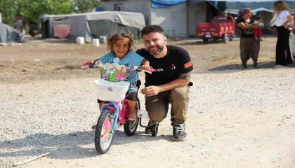 Tekgülün bisiklet hayali gerçek oldu