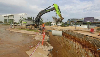 Aksuda 40 kilometrelik kanalizasyon çalışmasında sona yaklaşıldı