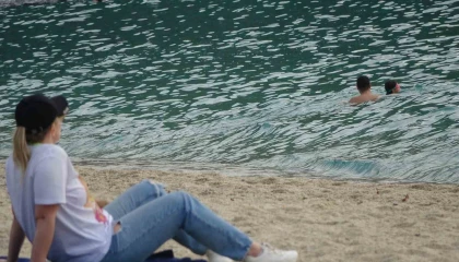 Alanyada kasım ortasında deniz keyfi