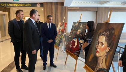Antakya’da güzel sanatlar lisesi öğrencilerinden resim sergisi