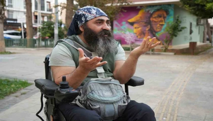 Bedensel engelli adamın rampa çilesi