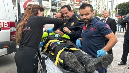 Emniyet müdürü trafik kazası yapan Şahin timi personelinin elini bir an olsun bırakmadı