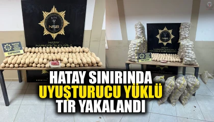 HATAY SINIRINDA UYUŞTURUCU YÜKLÜ TIR YAKALANDI