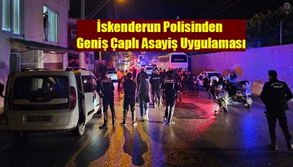 İskenderun polisinden geniş çaplı asayiş uygulaması