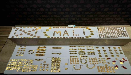 Kahramanmaraşta gramajı ile oynanmış 686 parça altın ele geçirildi
