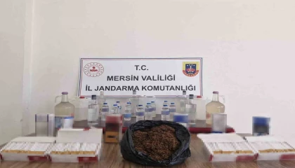Mersinde kaçak makaron ve sahte içki ele geçirildi