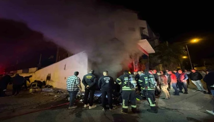 Mersinde tekstil atölyesinde yangın: 4 işçi dumandan etkilendi