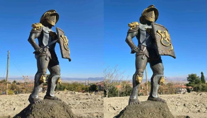 ALKÜlü akademisyenden Kibyra Gladyatörü heykeli