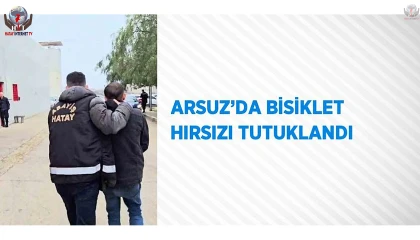 Arsuzda bisiklet hırsızı tutuklandı