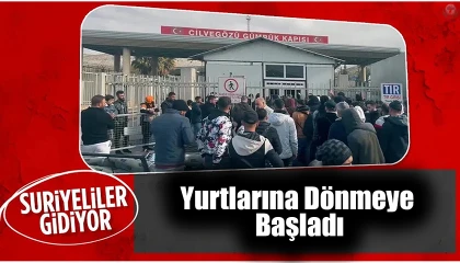 Cilvegözü'nden Suriyeliler yurtlarına dönmeye başladı