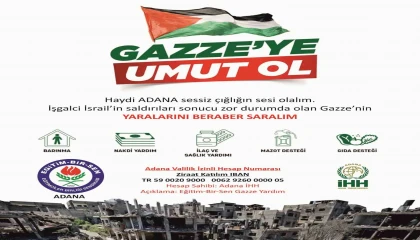 Eğitim-Bir-Sen Adana Şubesinden Gazzeye yardım kampanyası