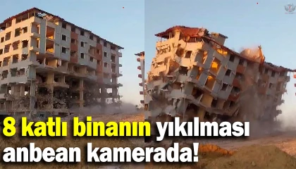 Hatayda 8 katlı binanın yerle bir olduğu anlar kamerada