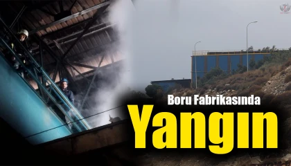 Hatay'da Boru Fabrikasında Yangın