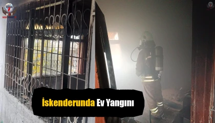 İskenderunda ev yangını