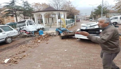 Ispartada freni boşalan kamyon ortalığı savaş alanına çevirdi