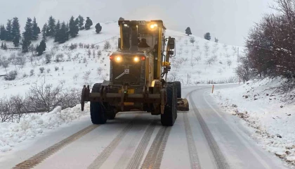 Kahramanmaraşta karla mücadele