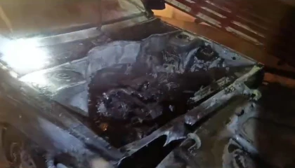 Kahramanmaraşta seyir halindeki otomobilde yangın