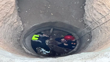 Mersinde 12 metre derinlikteki su kuyusuna düşen şahsı itfaiye kurtardı