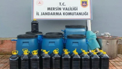 Mersinde 420 litre sahte içki ele geçirildi