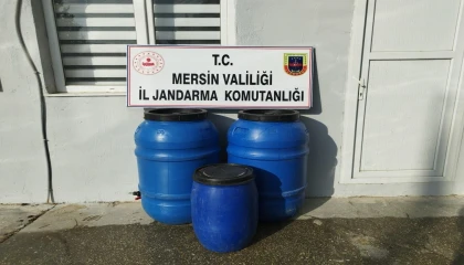 Mersinde 540 litre sahte içki ele geçirildi