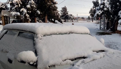 Mersinde yaylalar karla kaplandı