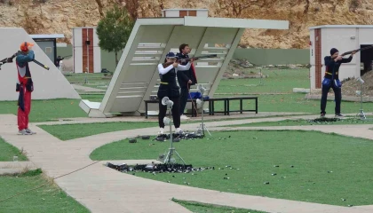 Rusya Atıcılık Trap Milli Takımı, Mersinde kampa girdi