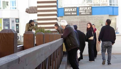 Vatandaşlar otobüs seferlerini bıraktı, üst geçide çıkan genç için seferber oldu