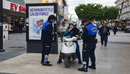 Zabıta ekiplerinden motorlu araçlara yönelik denetim