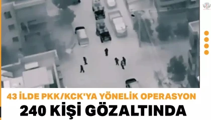 43 ilde PKK/KCK’ya yönelik “Gürz-39” ve “Gürz-40” operasyonlarında 240 şüpheli yakalandı