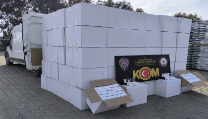 Adanada 1 milyon 800 bin gümrük kaçağı makaron ele geçirildi