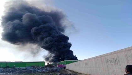 Adanada geri dönüşüm fabrikasında yangın