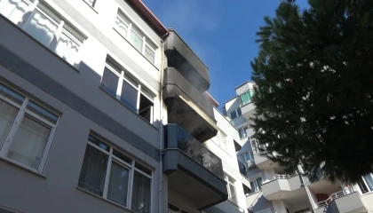 Alanyada elektrikli sobadan çıkan yangın korkuttu
