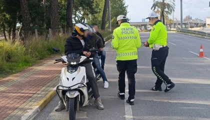 Antalyada 74 ekip, 163 personelle motosiklet uygulaması