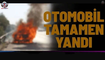 Hatayda alev alan otomobil yanarak kullanılamaz hale geldi