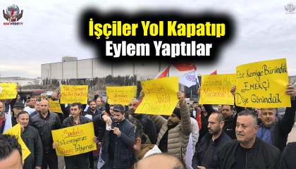 Hatayda metal işçileri karayolunu trafiğe kapatarak eylemlerini sürdürdü