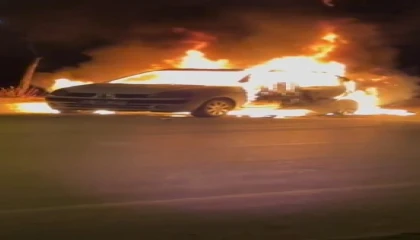 Ispartada alevler içinde kalan otomobilin sürücüsü yanarak can verdi