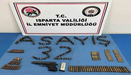 Ispartada evinde silah ve fişeklerle yakalanan şüpheli tutuklandı