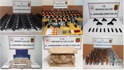 Ispartada jandarma 1 yılda kaçakçılıkla mücadelede 55 şüpheliye işlem yaptı