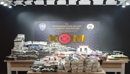 Kahramanmaraşta 6 bin 840 paket kaçak sigara ele geçirildi