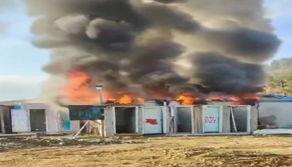 Kahramanmaraşta konteyner yangını