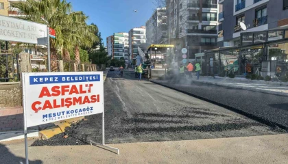 Kepezde altyapı kazıları sebebiyle bozulan asfalt yenilendi
