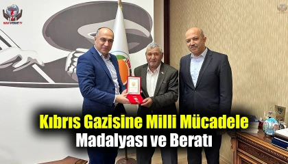 Kıbrıs gazisine Milli Mücadele Madalyası ve Beratı