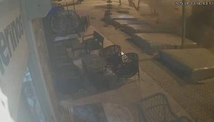 Kozanda 2 kişinin yaralandığı kaza güvenlik kamerasında