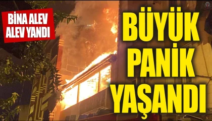 Müstakil ev alev alev yandı